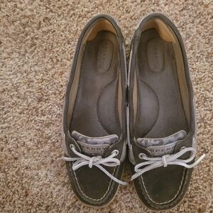 Black and Gray Leopard Print Sperry's